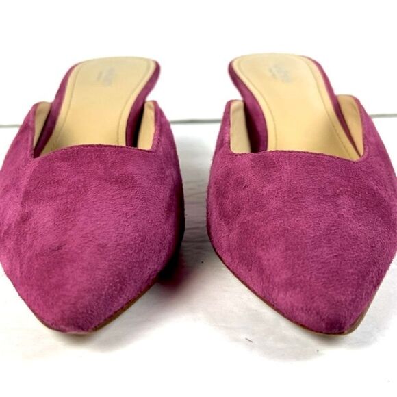 Botkier NY Womens Perry Kitten Heel Suede Mule in Azalea 6M - Picture 3 of 10